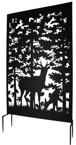 Czarna metalowa osłona balkonowa 100x186 cm Deer – Esschert Design