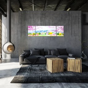 Obraz - Malowana sarna, akwarela (170x50 cm)