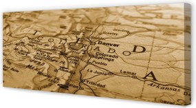 Obraz drukowany na płótnie Zabytkowa Mapa