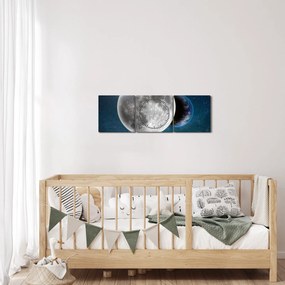 Obraz - Ziemia w zaćmieniu Księżyca (z zegarem) (90x30 cm)