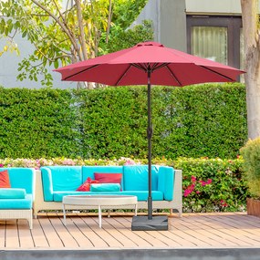 Outsunny podstawa parasola 20 kg stojak na parasole słupki na parasole 30-38 mm czarny