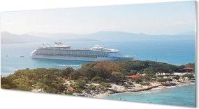 Szkło do Kuchni na Ścianę Statek przy Wyspie w Górach