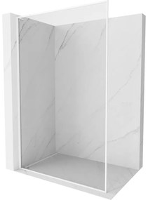 Mexen Kioto-F L ścianka prysznicowa Walk-in z ramką 50 x 202 cm, transparent 8 mm, biała - 800-050-174-20-00