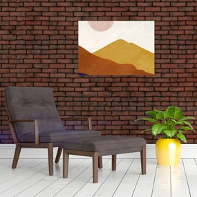 Obraz na szkle - Góry akwarelowe N⁰1 (70x50 cm)