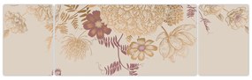 Obraz - Vintage kwiaty i motyle (170x50 cm)