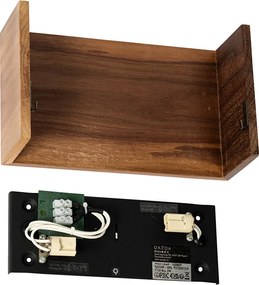 Rustykalna lampa ścienna z drewna orzechowego - Otan