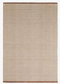 Prostokątny Dywan Z Wełny I Bawełny Quiteria Nagi Brąz & 160 X 230 Cm - Sklum