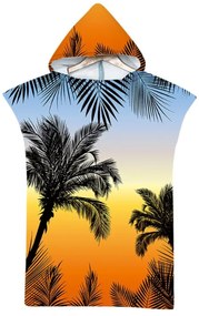 Plażowe ponczo PALM BEACH kolorowe 80x145 cm