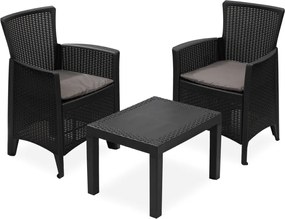 Zestaw ogrodowy FOREST, 3-częściowy, antracytowy I.P.A.E-Progarden