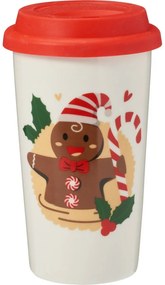 Kubek kamionkowy z pokrywką Pierniczek 400 ml