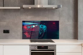 Panel szklany do Kuchni Światła Samochodowe