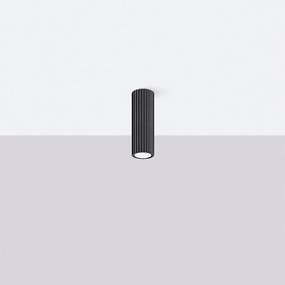 Lampa sufitowa minimalistyczny Gloow, aluminium - 1 źródło światła 4000K - L.6.5 x H.20 cm - czarny