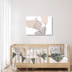 Obraz na szkle - Kobieta linia sztuki ciała N⁰1 (70x50 cm)