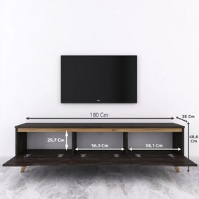 Stolik pod telewizor Dita Black and Walnut