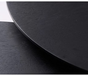 Czarne okrągłe stoliki zestaw 2 szt. ø 88 cm Adda – Unique Furniture