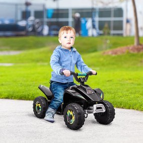 HOMCOM Quad elektryczny 6V dla dzieci z funkcją przód/tył dla dzieci 1,5-3 lata do 20 kg Schwarz | Aosom PL