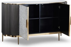 Dwudrzwiowa komoda glamour Stilig ST906B w kolorze grafitowym