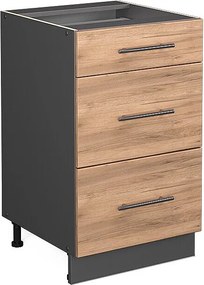 Szafka dolna do kuchni złoty dąb energetyczny 50x51.6x82 fame-line