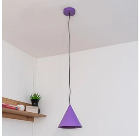 Lampa wisząca na przewodzie ETNA II 1xE27/15W/230V śr. 18,5 cm fioletowa