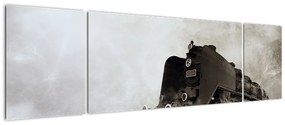 Obraz - Pociąg we mgle (170x50 cm)