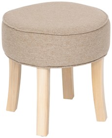 Miękki stołek tapicerowany ADRIEL taboret do toaletki, Ø 35 cm