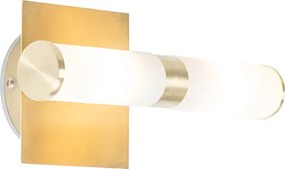Nowoczesna lampa ścienna do łazienki złota IP44 2-punktowa - Bath