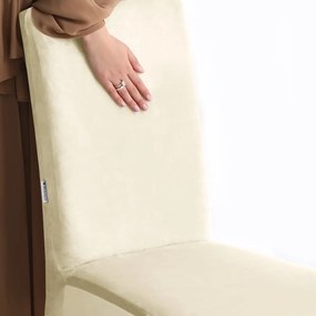 Kremowe elastyczne pokrowce na krzesło zestaw 4 szt. 48 cm Sento – Restilo