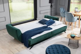 Sofa rozkładana z funkcją spania MEGIS VELVET granatowa ELTAP