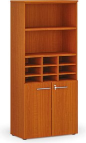 Regał sortujący PRIMO WOOD, 800 x 420 x 1781 mm, 9 przegród, czereśnia