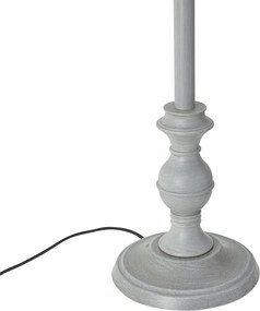 Lampa podłogowa szara z beżowym kloszem i białym wnętrzem 45 cm - Classico