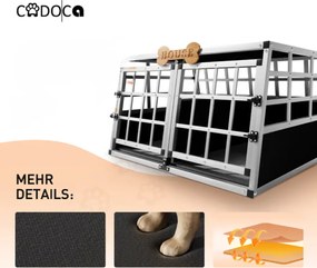 Transporter dla psa BRUNO, 89x70x51cm, srebrna/czarna Cadoca