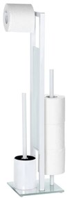 Stojak na papier toaletowy i szczotkę do WC, RIVALTA WHITE - 3 w 1 , WENKO
