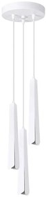 Biała lampa wisząca z 3 długimi kloszami - 27X A610 G9-F57
