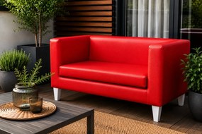 Sofa Monaco : Kolor nogi - Biała, Kolor tkaniny - EKO-SKÓRA - 15D, Typ tkaniny - Eko-skóra , Wysokość nogi - 15 cm