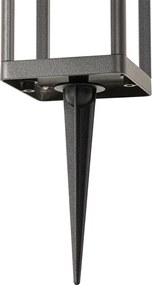 Lampa stojąca zewnętrzna ciemnoszara 25 cm z możliwością ściemniania i czujnikiem na panel solarny - Sonne