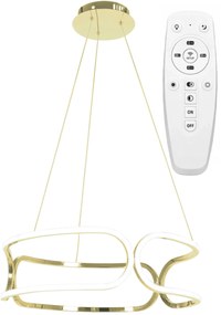 LAMPA SUFITOWA Z PILOTEM PLAFON LED APP791-CP TRIO Złota