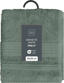 Szałwiowy bawełniany ręcznik frotte 30x50 cm Tendresse – douceur d'intérieur