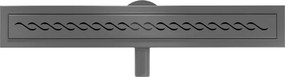 Mexen Flat 360° M18 odpływ liniowy obrotowy 70 cm, gun gray szczotkowany - 1E23070-40