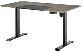Vinsetto Biurko elektryczne biurko komputerowe z regulacją wysokości metal kolor naturalny czarny