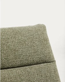 Zielony fotel z tkaniny szenilowej Asen – Kave Home