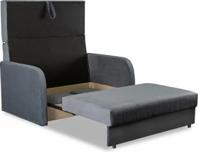 Fotel do Spania VERO 2 Rozkładany Dwuosobowy Amerykanka Szary Nowoczesny