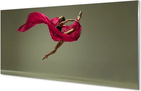 Szklany Panel Szpagat Baletowy z Różowym Tiulem