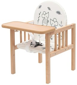 New Baby Drewniane krzesełko do karmienia dla dzieci Jerry