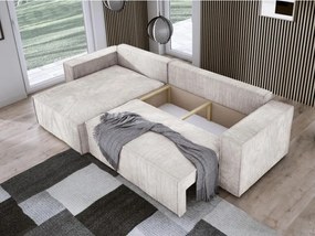 Narożnik POSO XL Prawostronny zestaw z poduszkami wolnostojący tkanina POSO 100 WERSAL