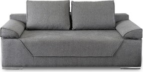 Sofa Rozkładana z Funkcją Spania RENO Dwuosobowa Szara Nowoczesna do Salonu