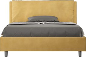 Łóżko bez stelaża tapicerowane 140x200 microfibra okra Antea Large