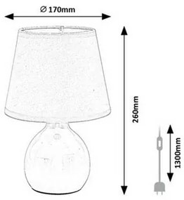 Rabalux 74076 lampa stołowa Ingrid, beżowa