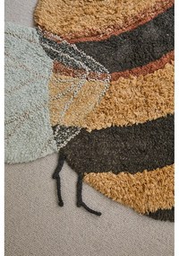 Żółty bawełniany dywan dziecięcy tkany ręcznie odpowiedni do prania 115x150 cm Bee – Lorena Canals