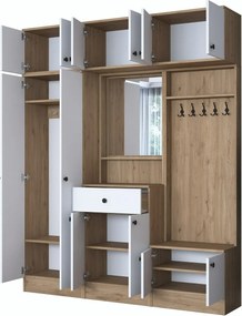 Zestaw do przedpokoju Ewa White and Walnut