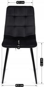Zestaw Stół Okrągły LAUREN 90 cm Dąb Rustykalny/Czarny i 4 Krzesła PERU Czarne